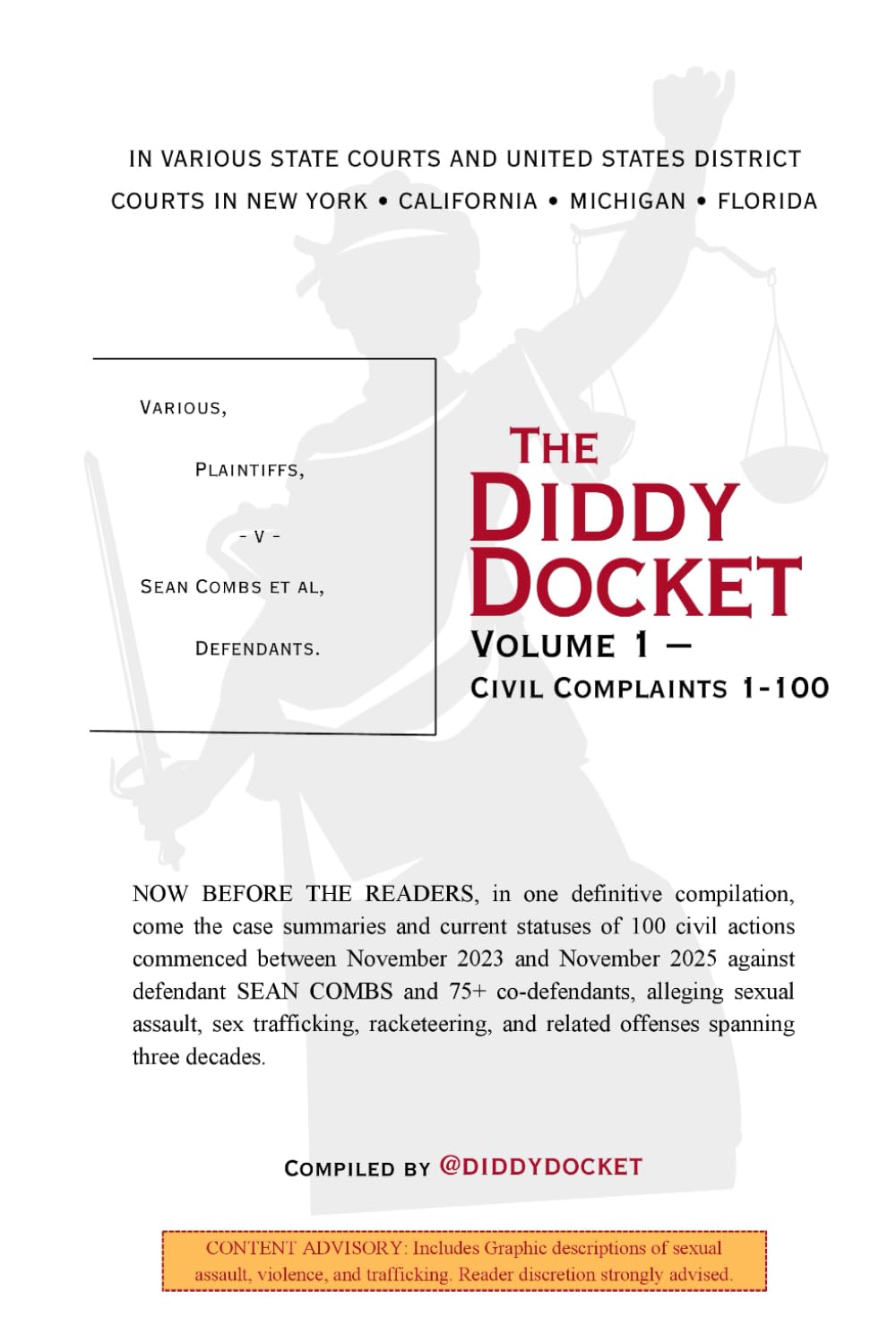The Diddy Docket, Volume I — Civil Complaints 1-100